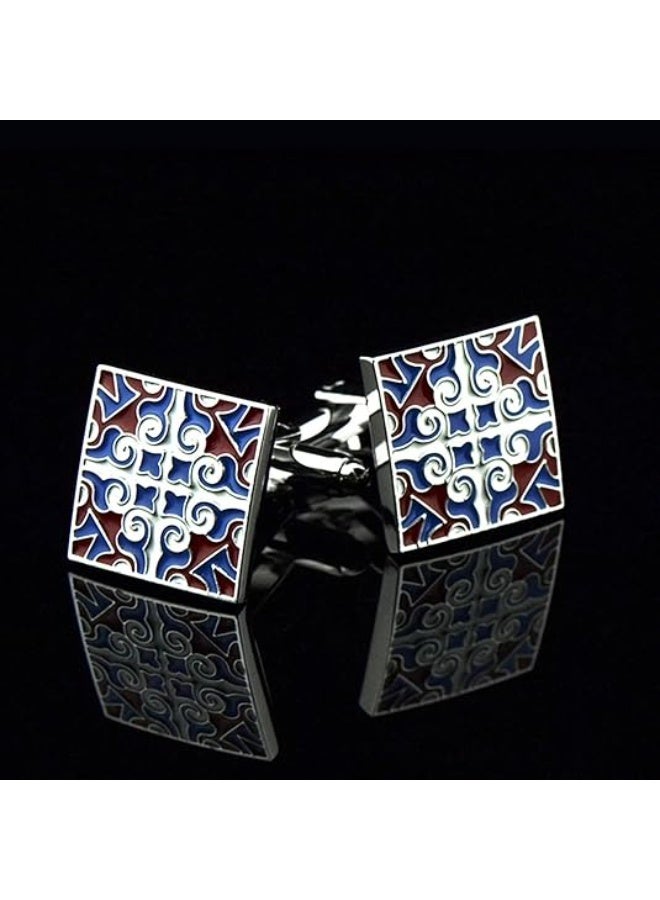 ALCOACH Luxury Men’s Patterned Cufflinks – Elegant Formal Shirt Accessories - Image 3