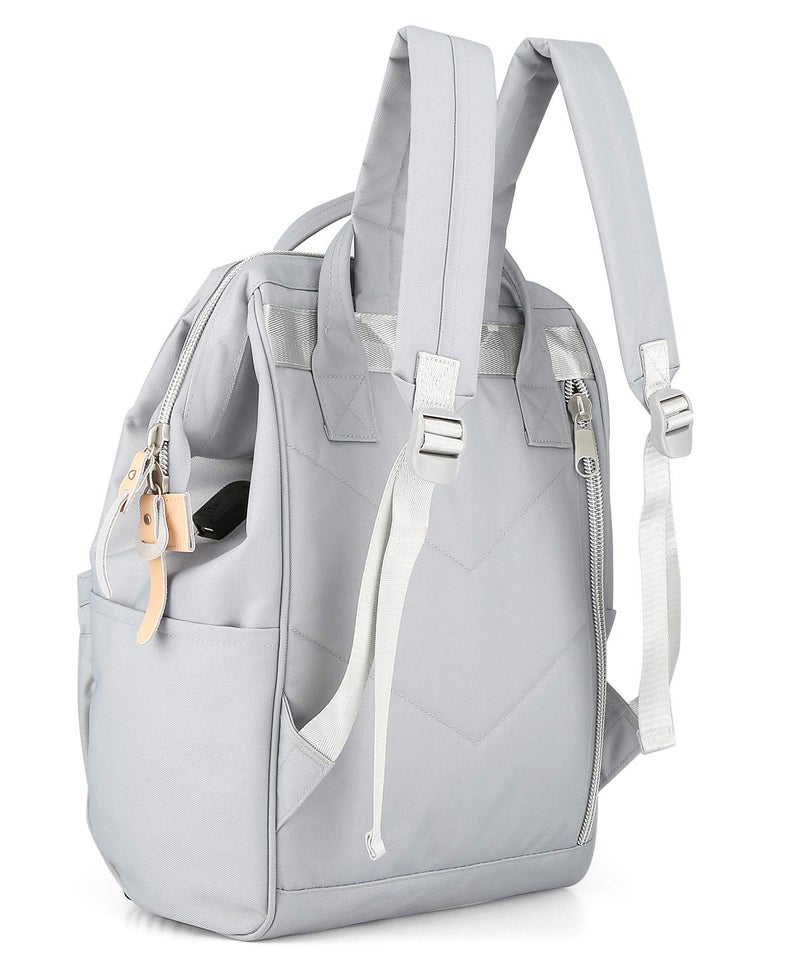 himawari Laptop Backpack for Women&Men Travel Backpack With USB Charging Port Large Business Bag Water Resistant College Bag Computer Doctor Bag(1881-Grey) - Image 5