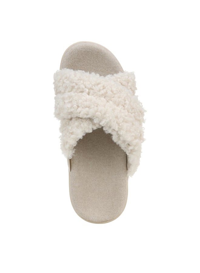 Vionic Women's Relax Ii Slides Slipper, Cream White Fabric, 41 EU - Image 5