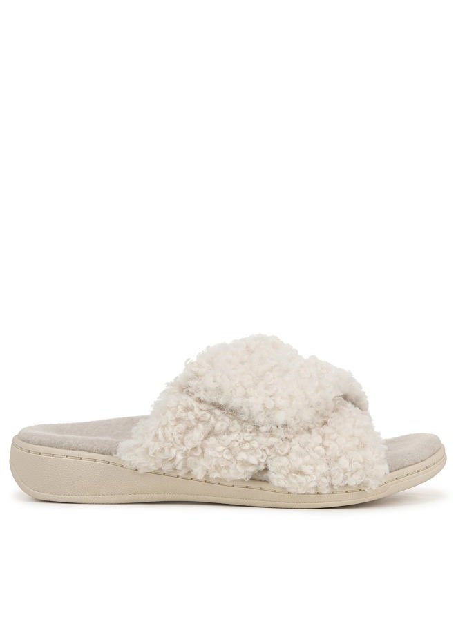 Vionic Women's Relax Ii Slides Slipper, Cream White Fabric, 41 EU - Image 3