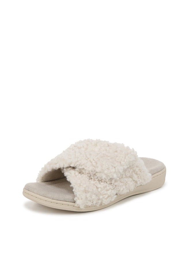 Vionic Women's Relax Ii Slides Slipper, Cream White Fabric, 41 EU - Image 1