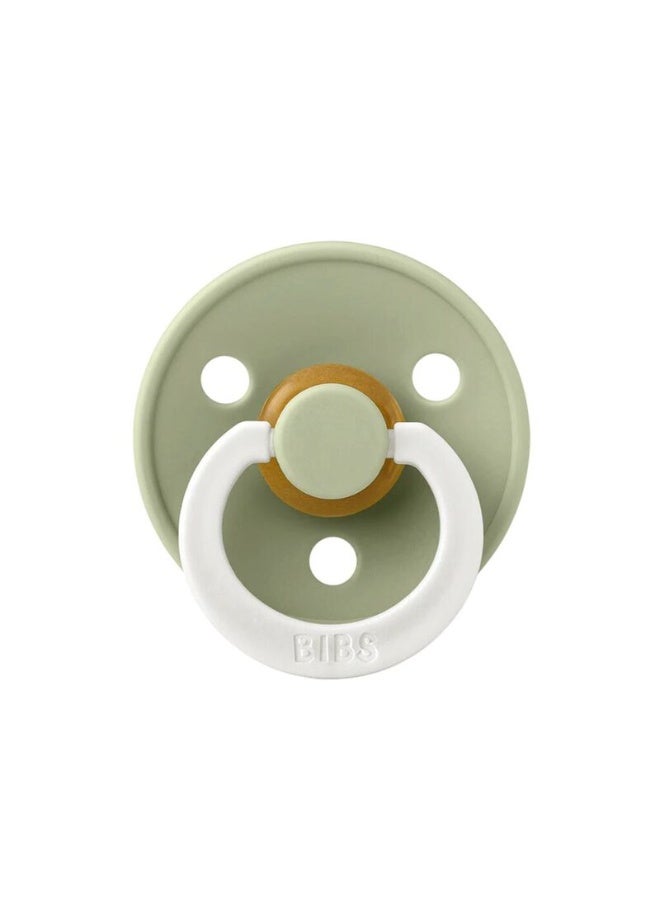 بيبس لهاية BIBS الملونة المستديرة، عبوة واحدة من اللاتكس، مقاس 1، لون رمادي متوهج