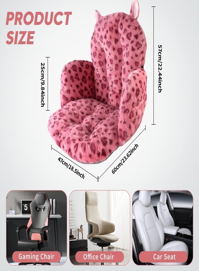 DOBUONO Comfy Office Chair Cushion: 17.5" L x 17.5" W x 18" H Cute Seat Cushion Kawaii Cushion for Gaming Chair with Backrest Non-Slip Floor Seating for Adults and Pets Pink Stuff for Room Decor - Image 2