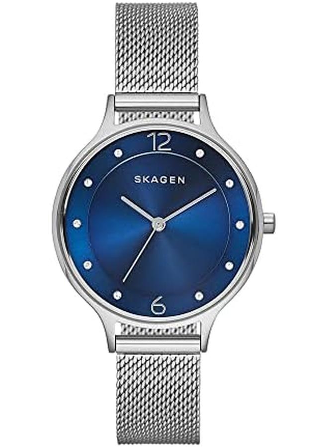 Skagen Anita Women's Crystal Encrusted Dial Stainless Steel Analog Quartz Watch - Image 3