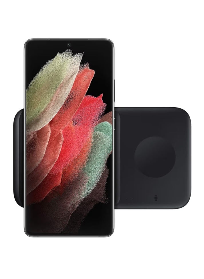 Wireless Charger Duo, Black, 15W, Qi Compatible with Samsung Galaxy S Series, Note Series - Image 2