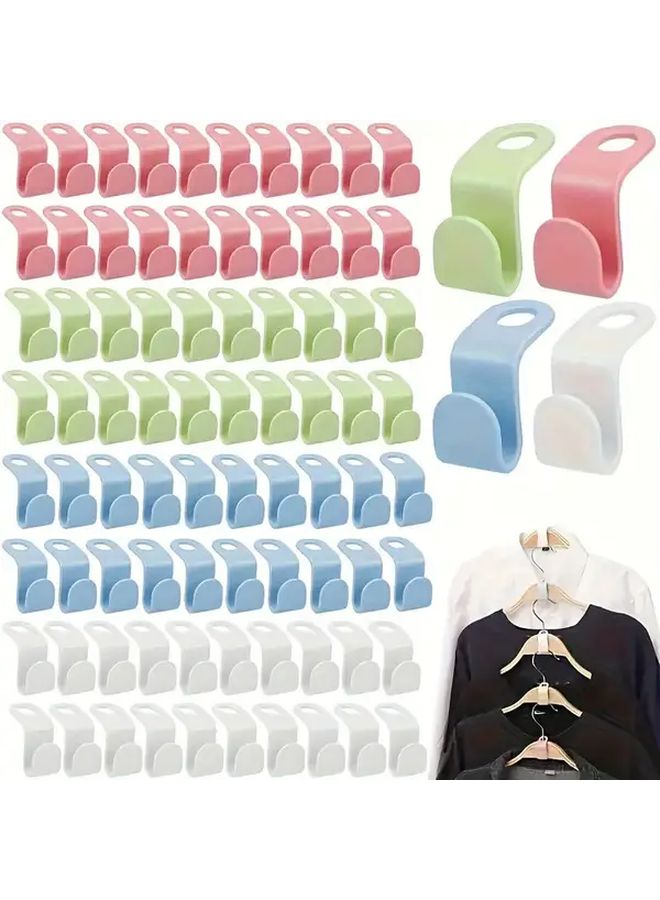 100Pcs Stackable Closet Hooks Random Color Wall Mounted Storage For Home Organization - Image 4