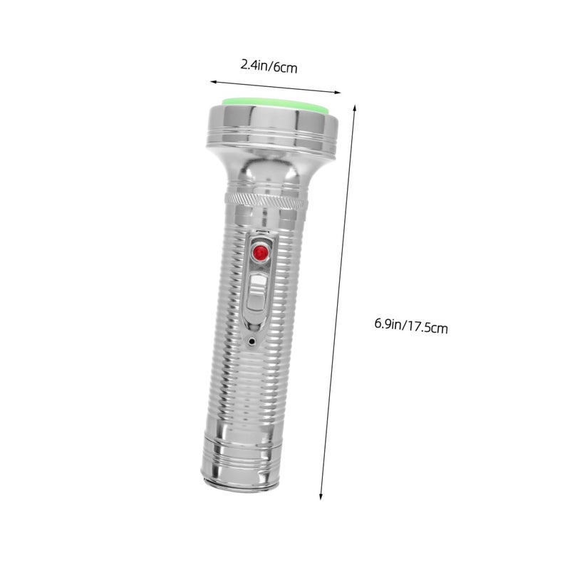 Vintage Aluminum Metal Flashlight Retro Handheld Torch Outdoor Durable Portable - Image 3