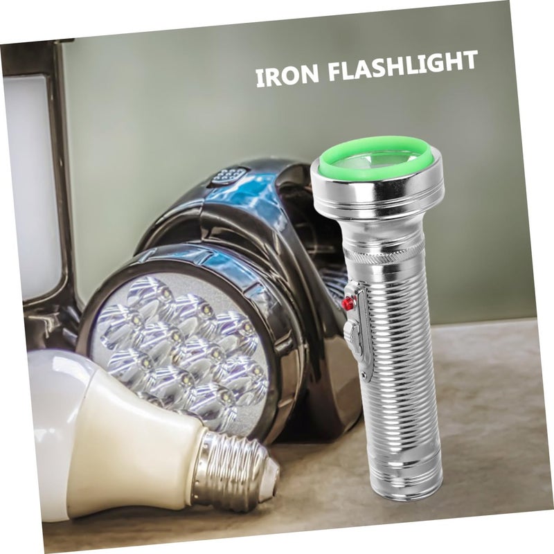 Vintage Aluminum Metal Flashlight Retro Handheld Torch Outdoor Durable Portable - Image 5