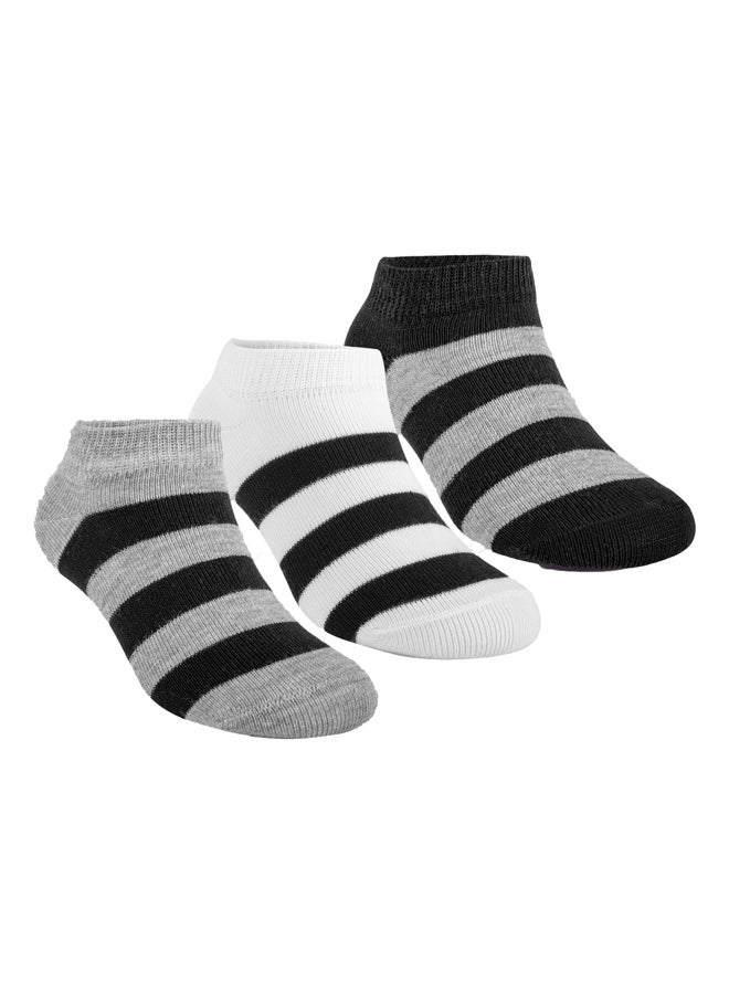 STITCH Girls Pack of 3 Lycra Ankle Casual Stripes Socks  - Image 1
