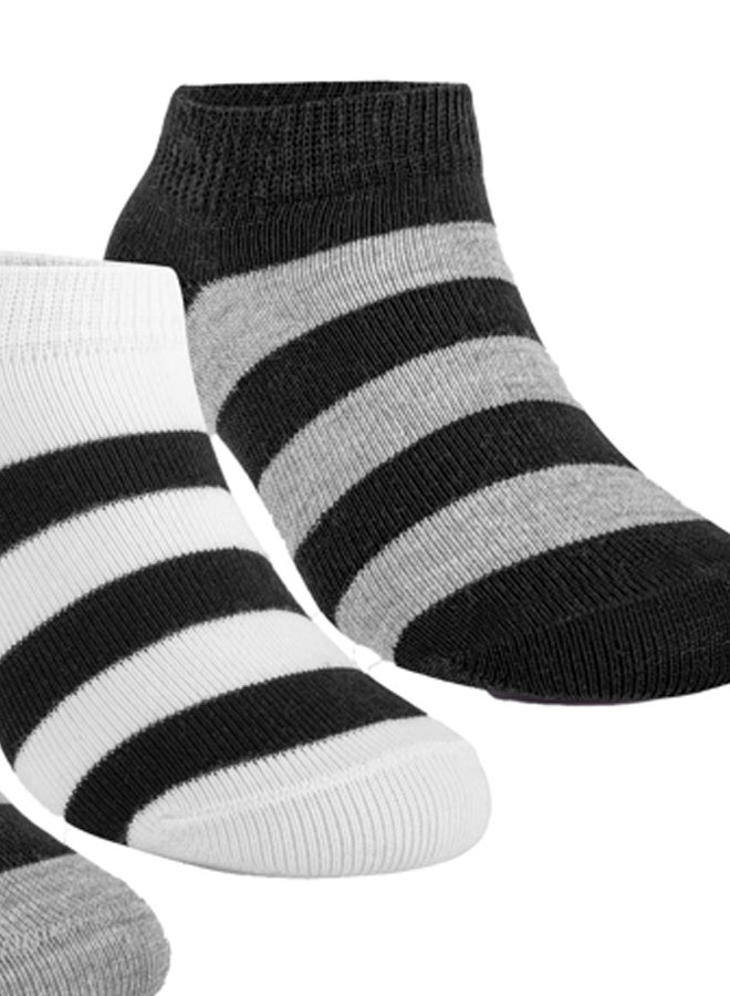 STITCH Girls Pack of 3 Lycra Ankle Casual Stripes Socks  - Image 2