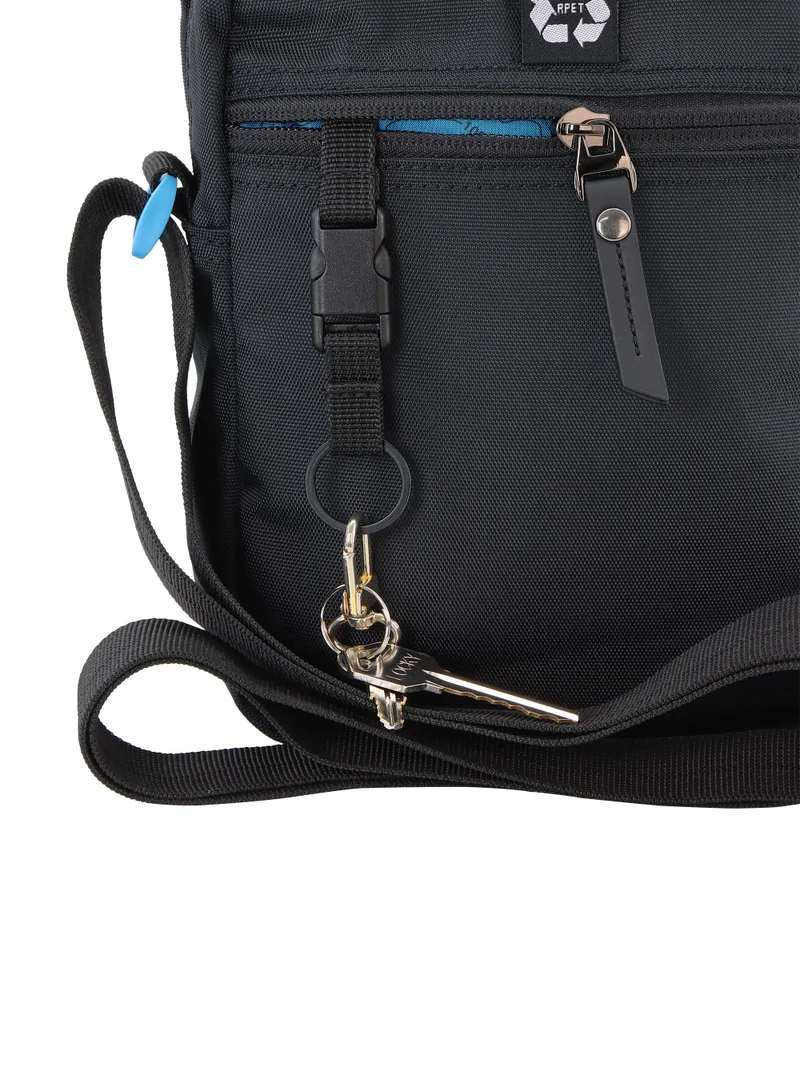 Discovery Discovery ICON Flap Over Utility Bag 2.8L Black, Zipper Compartment Casual Shoulder Bag For Men And Women Removable Shoulder Strap Secure RFID Pocket