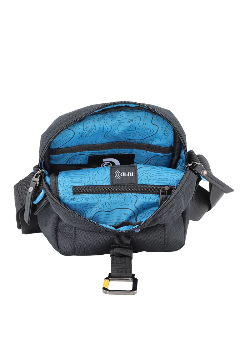 Discovery Discovery ICON Flap Over Utility Bag 2.8L Black, Zipper Compartment Casual Shoulder Bag For Men And Women Removable Shoulder Strap Secure RFID Pocket