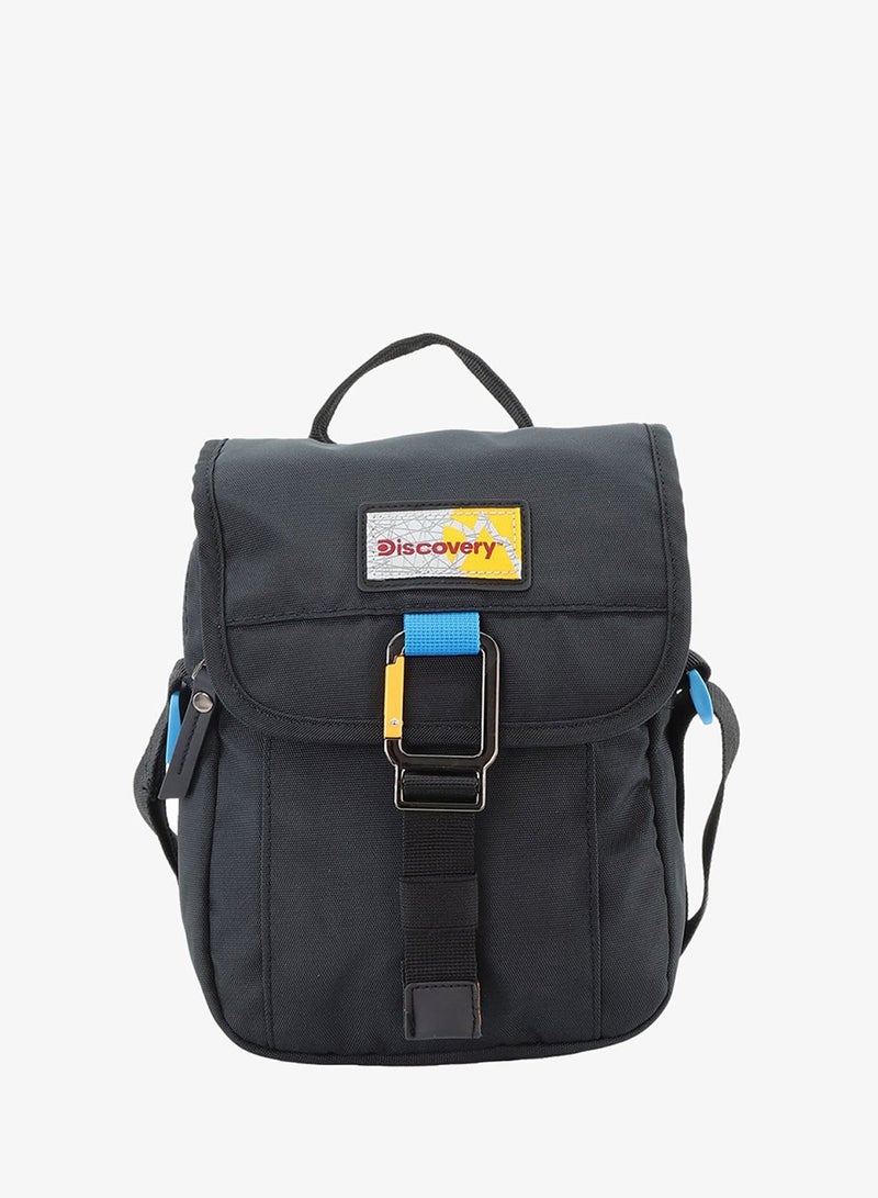 Discovery ICON Flap Over Utility Bag 2.8L Black, Zipper Compartment Casual Shoulder Bag For Men And Women Removable Shoulder Strap Secure RFID Pocket - Image 1