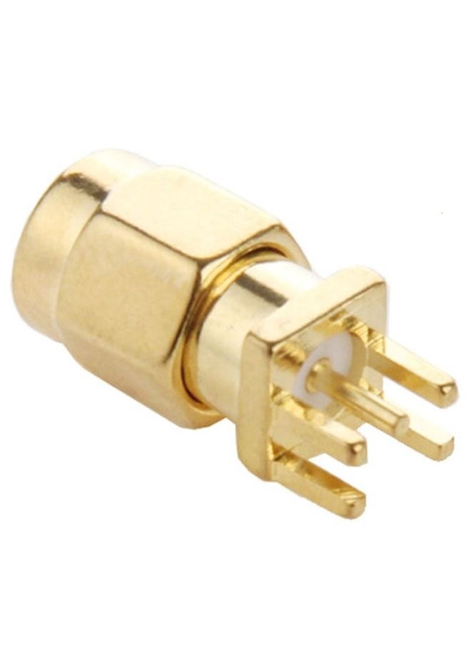 BURAQ 10 PCS Gold Plated SMA Male Jack Socket PCB Edge Mount Solder 0.62 inch RF Connector Adapter  - Image 3