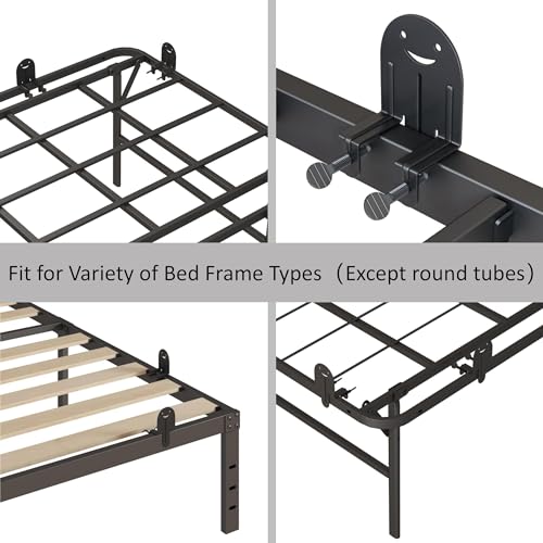 Upcanso Bed Frame Mattress Non Slip Gaskets, Set of 6 Cute Mattress Holder Place Anti-Slip Baffle, Easy to Installation Metal Pad Gripper, Black - Image 3