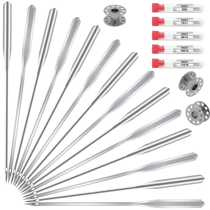 ONEHERE Sewing Machine Needles, Universal Sewing Machine Needle, ONEHERE Compatible with Singer, Brother, Janome, Varmax, Sizes HAX1 65/9, 75/11, 90/14, 100/16, 110/18 (50 PCS) - Image 1