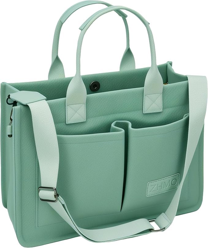 Kawn ® Large Canvas Tote Bag for Women hobo Shoulder Bag with Zipper Multi-Pocket Satchel bag Crossbody Bag with Detachable Strap Everything Everyday Handbags for Office, College and Travel - Image 1
