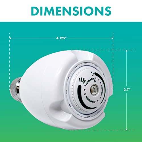 Niagara Conservation N2915N Earth Spa 3-Spray with 1.5 GPM 2.7-in. Wall Mount Adjustable Fixed Shower Head in White, 1-Pack | Bathroom Shower Head Sprayer with Pressure Compensation Technology - Image 5