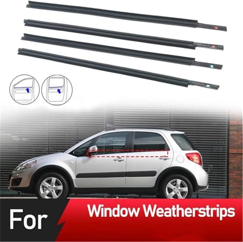 Wivplex 4PCS Car Window Weatherstrip for SX4 Hatchback - Image 2