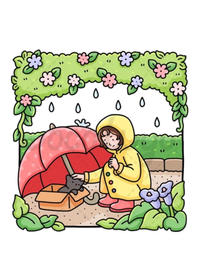 كتاب تلوين لحظات الفتيات لتخفيف التوتر مجموعة المساحات الدافئة للبالغين والمراهقين أنشطة يومية لطيفة رسومات وعي كامل علاج فني مريح مضاد للقلق - Image 3