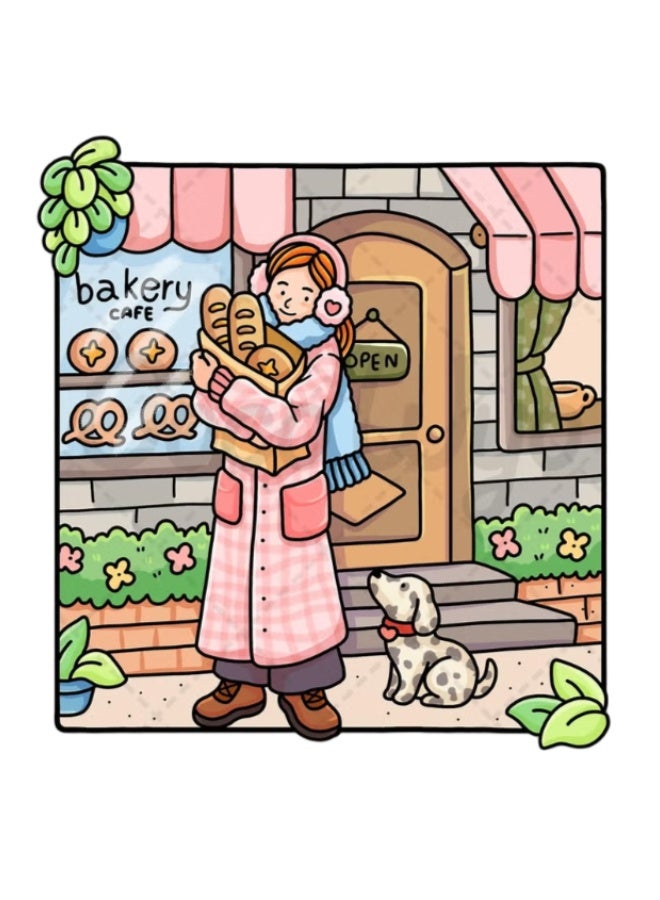 كتاب تلوين لحظات الفتيات لتخفيف التوتر مجموعة المساحات الدافئة للبالغين والمراهقين أنشطة يومية لطيفة رسومات وعي كامل علاج فني مريح مضاد للقلق - Image 2