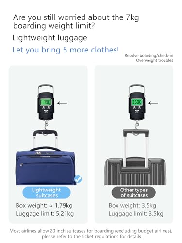 LIGHTGO 20 Inch Carry On Luggage, Softside Suitcase with Spinner Wheels, Lightweight Travel Carry On Bag for Airline Approved, TSA Lock, Water Resistant Underseat Luggage for Women Men, Navy Blue - Image 5