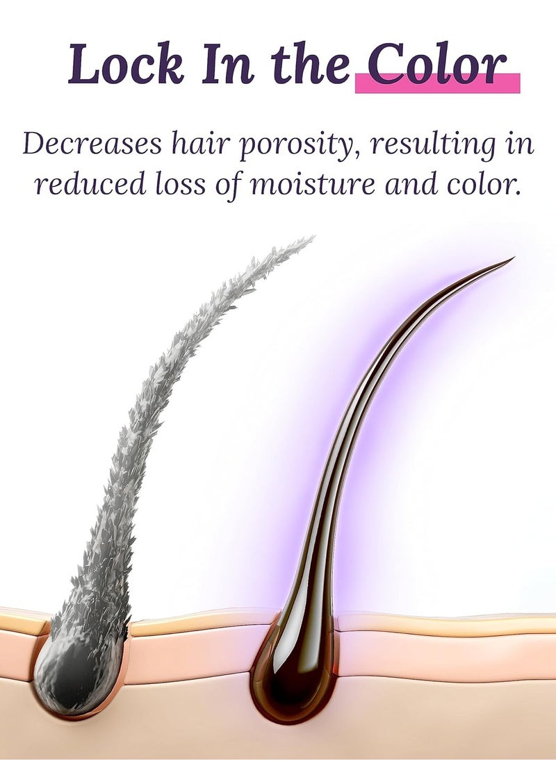 Keranique Keranique Shampoo for Color Treated Hair - Protect & Extend Color, Sulfate Free Shampoo for Colored Hair - Moisturizing Colorsafe Shampoo for Women - UV Protection, Best for Dry, Thinning, Fine Hair  - Image 2