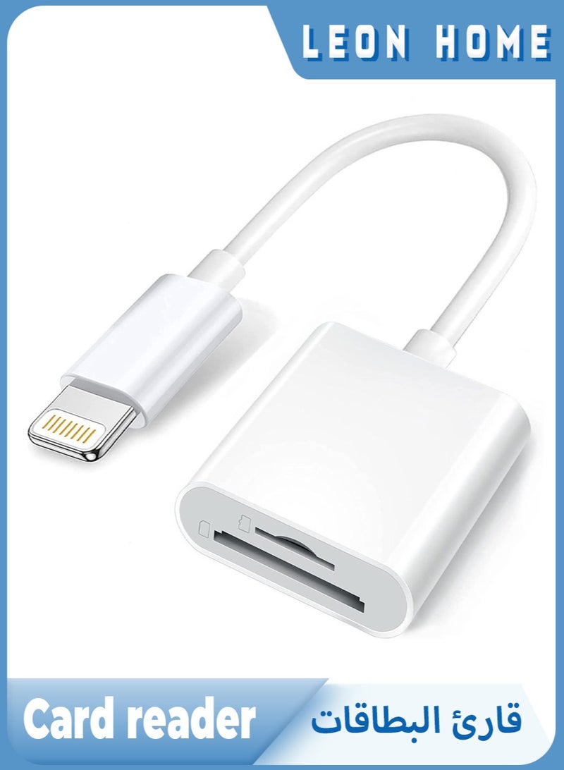 Leon Home SD Card Reader for iPhone/iPad, Micro SD Card Reader with Dual Slots Compatible with iPhone  - Image 1