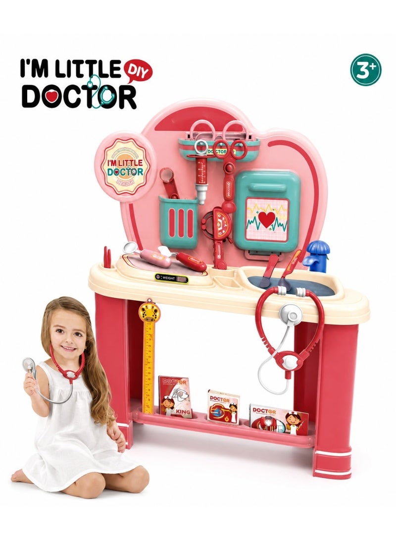 Children's Doctor Kit Toy Set, Simulation Medical Role Play Suitcase with Realistic Tools for Toddlers, Ages 3+ - Image 1