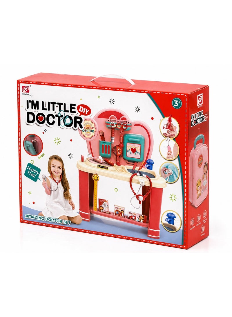 Children's Doctor Kit Toy Set, Simulation Medical Role Play Suitcase with Realistic Tools for Toddlers, Ages 3+ - Image 3