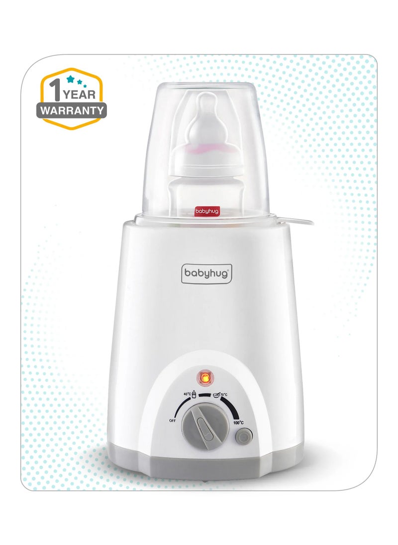 babyhug - Babyhug 3-in-1 Bottle Warmer & Sterilizer - Quick, Safe Heating, Auto Cut-Off, Overheat Protection, Even Heat Distribution, BPA Free - White - Image 1