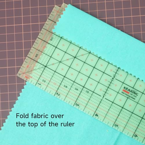 KEARING, 3 Pieces Hot Hem Ruler for Sewing, 10 Inch & 12 Inch, Patented Heat Resistant Non-Slip Hot Ironing Ruler for Measure, Mark, Fold, Press with Dry or Steam Iron - Image 4