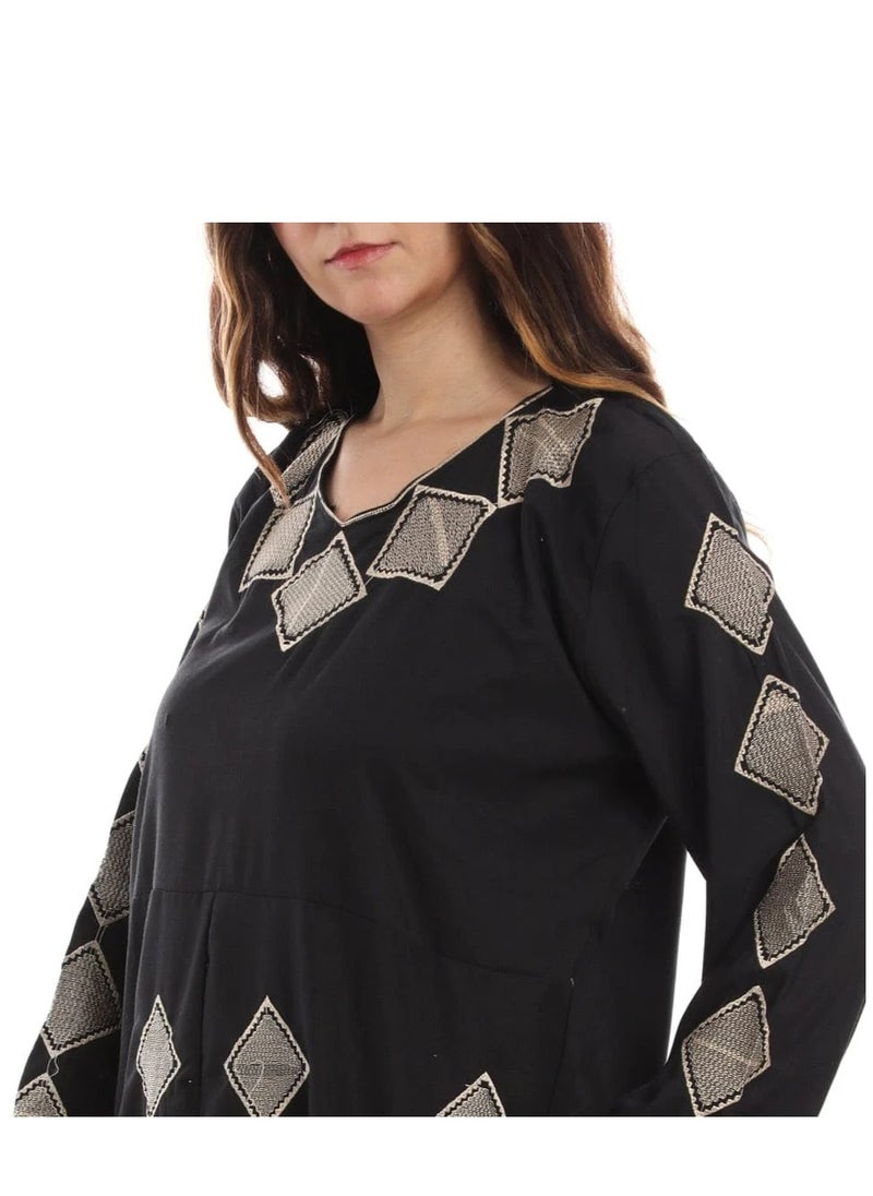 Generic - Istikbal Abaya with embroidery women - Image 1