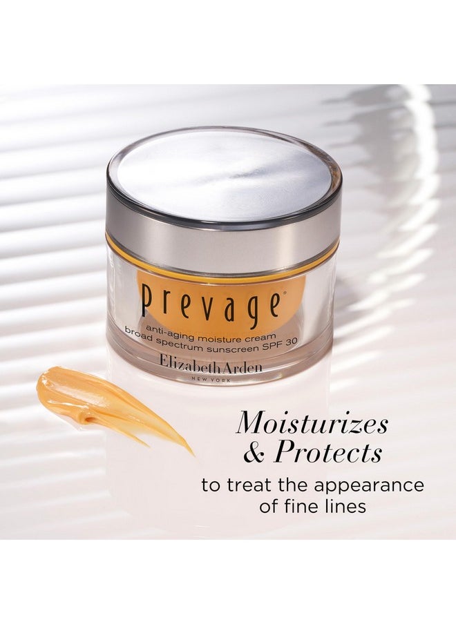Elizabeth Arden - Prevage Anti Aging Spf Moisturizer Cream, Spf 30 Face Sunscreen Moisturizer With Spf, Enhances Moisture And Provides Broad Spectrum Sunscreen Protection, 1.7 Oz Jar - Image 1