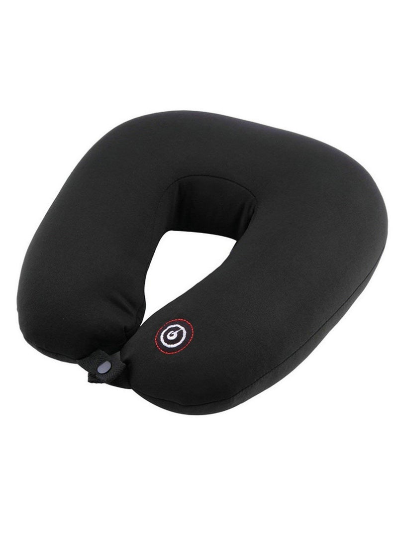 Styleys Styleys Travel Neck Pillow with Vibrating Neck Massager | U Shaped Micro Fiber Soft Cushions Pillow for Travel in Car,Bus,Train,Flight (Black)  - Image 1