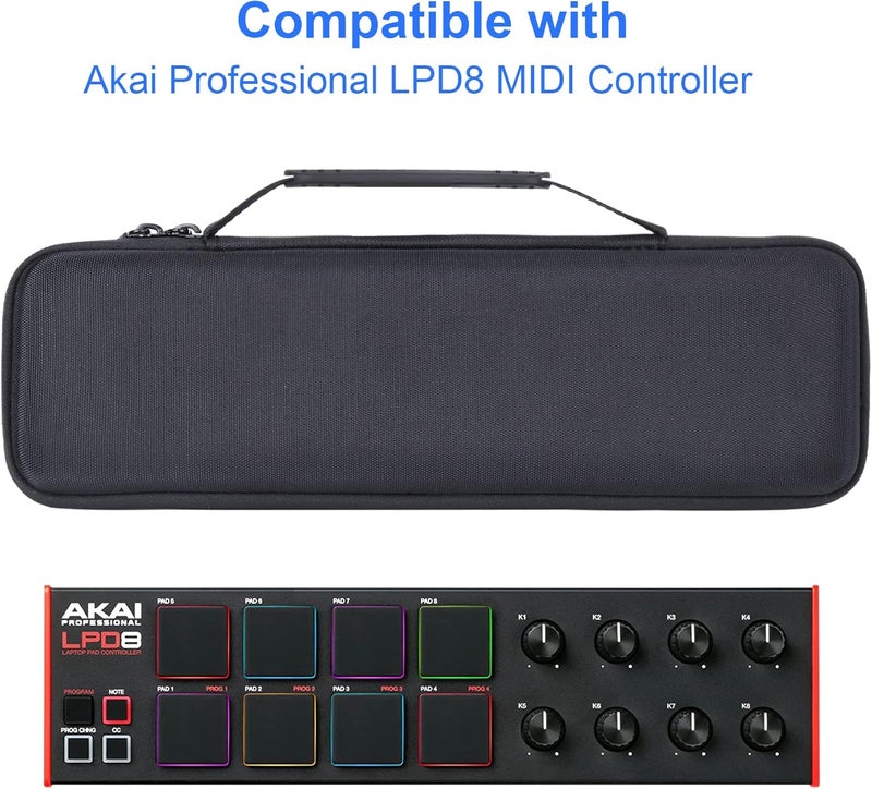 كو2كريا حقيبة السفر الصلبة من لوحدة التحكم في لوحة المفاتيح MIDI USB LPD8 الاحترافية من AKAI، الحقيبة فقط - Image 3