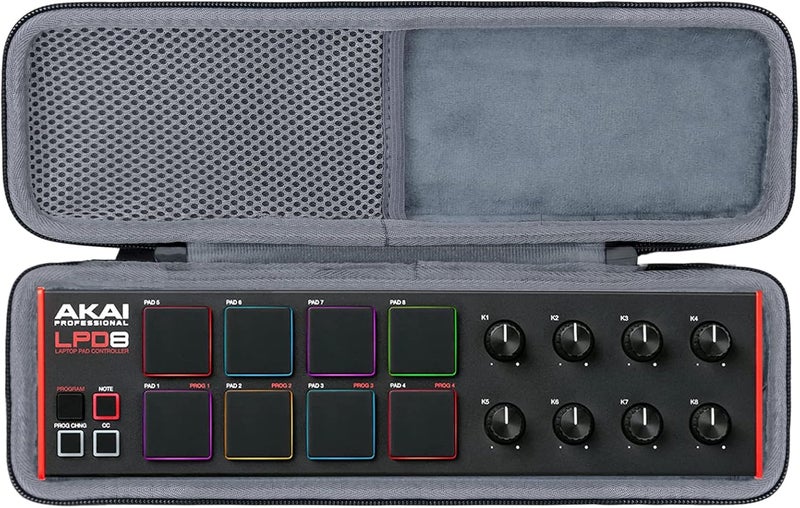 كو2كريا حقيبة السفر الصلبة من لوحدة التحكم في لوحة المفاتيح MIDI USB LPD8 الاحترافية من AKAI، الحقيبة فقط - Image 2