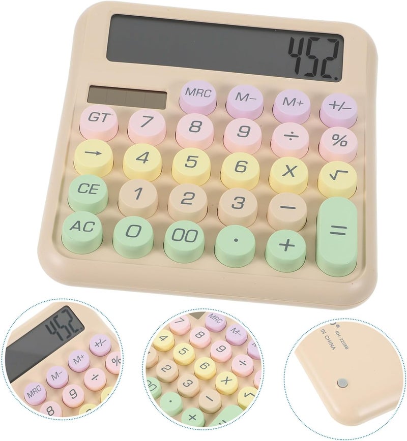 Mechanical Calculator Portable Small Office Calculator Cute Design for Students and Daily Use Lightweight and Decorative for Easy Carrying - Image 2