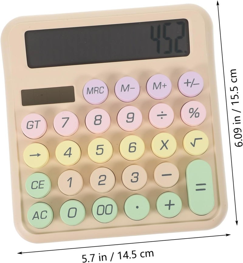 Mechanical Calculator Portable Small Office Calculator Cute Design for Students and Daily Use Lightweight and Decorative for Easy Carrying - Image 3