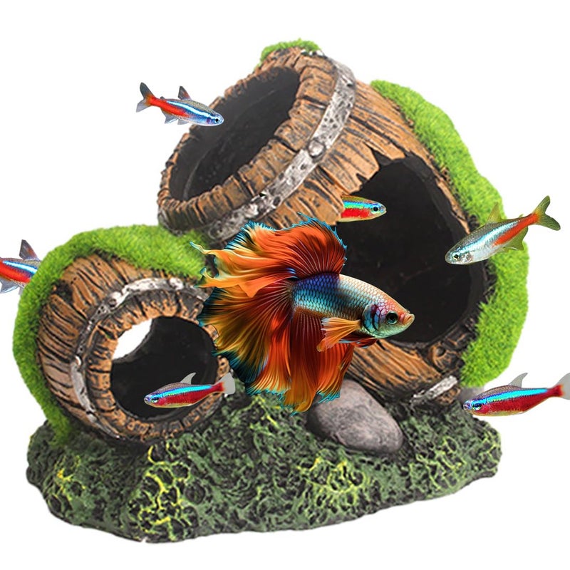 TANOMA Betta Fish Cave Aquarium Hideout Small Fish Tank Ornament Aquarium Tank Accessories Decorations - Image 2