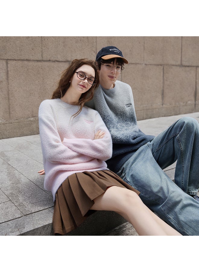 Tonlion  Autumn Winter New Couple Sweater Gradient College Style Knitwear Loose Fit Pullover Uni - Image 3