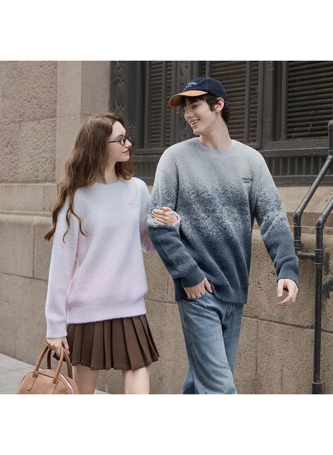 Tonlion  Autumn Winter New Couple Sweater Gradient College Style Knitwear Loose Fit Pullover Uni - Image 2
