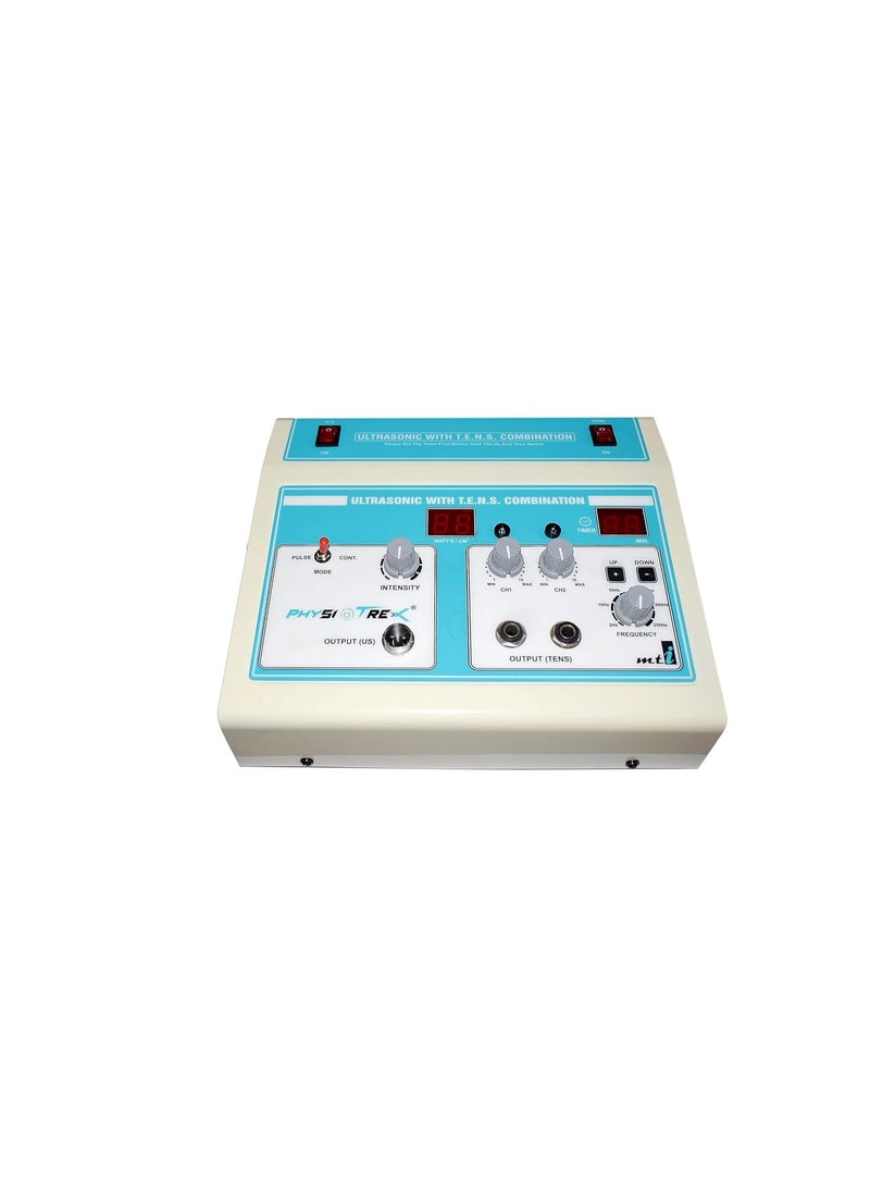 PHYSIOTREX جهاز PHYSIOTREX المدمج للعلاج الطبيعي لكامل الجسم (يجمع بين الموجات فوق الصوتية وتقنية TENS)، مزود بقناتين للعلاج الكهربائي وتخفيف الألم والتدليك، مع ضمان لمدة عام، لون أبيض مائل للرمادي (Off-White). - Image 4