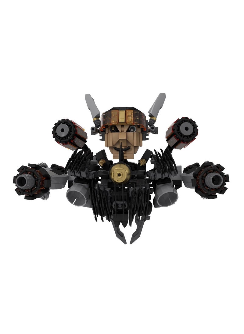 General - Gman Chicken Man Toilet Man Building Blocks Space UFO Monitoring Figure Figure Assembling Toy, Decorations Gifts Home Decoration, 22.5cm - Image 1