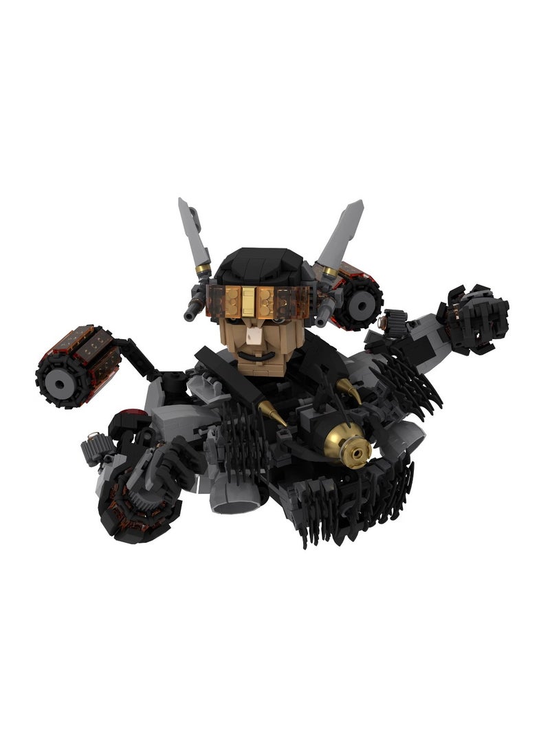 General - Gman Chicken Man Toilet Man Building Blocks Space UFO Monitoring Figure Figure Assembling Toy, Decorations Gifts Home Decoration, 22.5cm - Image 1