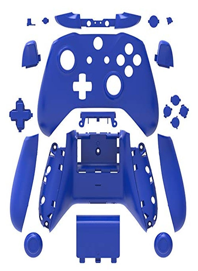 WPS Matte Case Housing Full Shell Set Faceplates + ABXY Buttons + RB LB Bumpers + Right/Left Rails for Xbox One S Slim (3.5 mm Headphone Jack) Controllers (Blue) for 1807 Version - Image 1