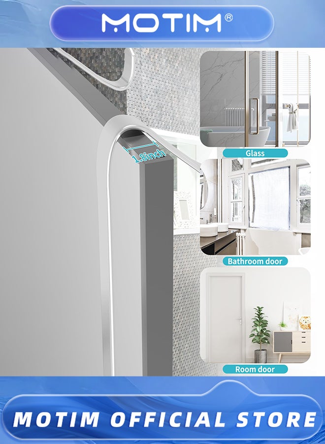 Motim Hanging Shower Caddy Over The Door Rust Proof Bathroom Shower Organizer No Drilling Shower Shelf with 4 Hooks and 2 Caddy for Bathroom - Image 3