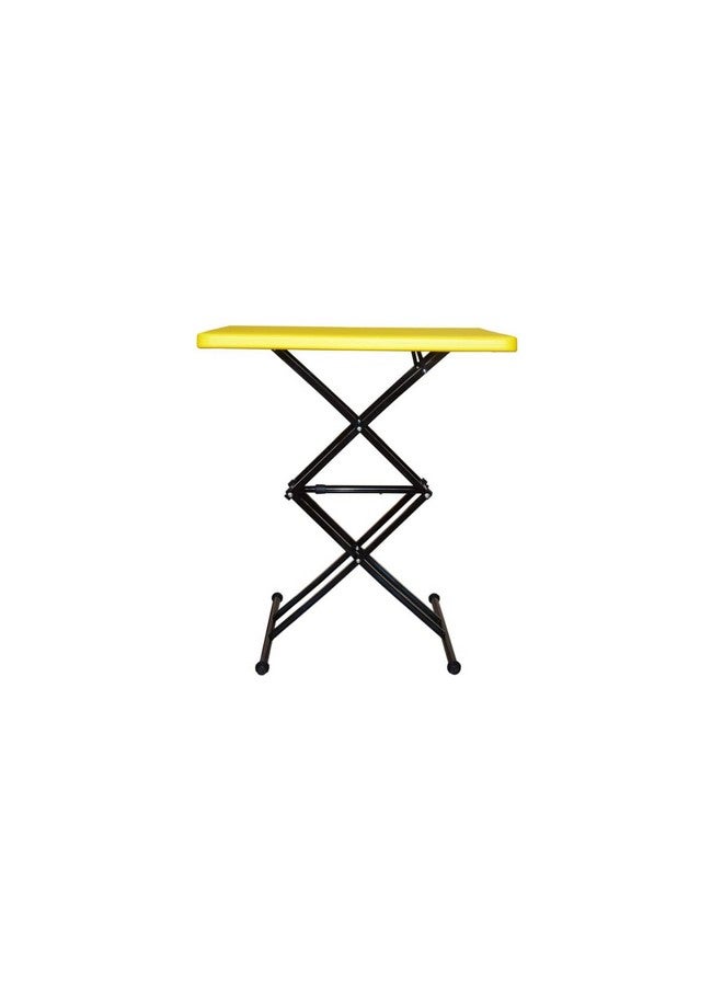 NR Industries Ceiling Hanger Multi Utility Purpose Scissors Tables Portable | Adjustable Scissors Table | Rectangular Folding Scissors Table | Multi-Purpose Plastic Scissors Table for Study Yellow - Image 1