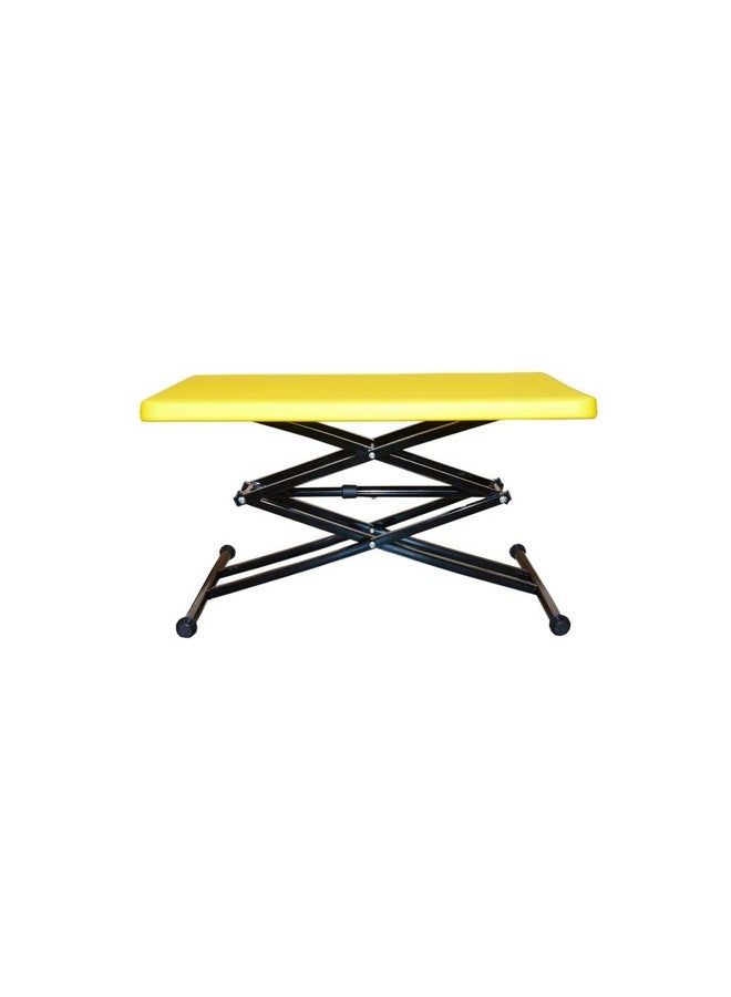NR Industries Ceiling Hanger Multi Utility Purpose Scissors Tables Portable | Adjustable Scissors Table | Rectangular Folding Scissors Table | Multi-Purpose Plastic Scissors Table for Study Yellow - Image 3