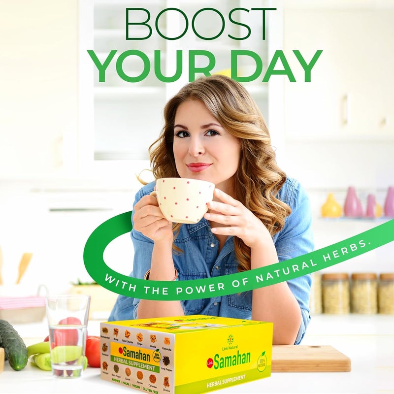 SAMAHAN Ayurvedic Herbal Tea Packets - Sri Lankan Ceylon Blend with 14 Natural Herbs Including Ginger, Black Pepper & More, Herbal Tea Bags for Wellness, Relaxation & Daily Comfort - 100 Count - Image 5